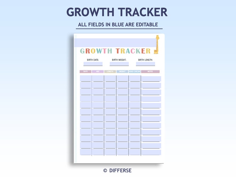 Baby Growth Tracker | Baby Growth Chart | Baby Milestone | Baby Weight ...