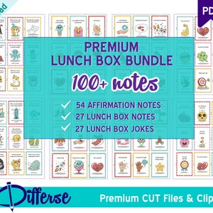 100 Kids Lunch Box Notes Kids Affirmation Cards Positive Affirmations Lunch Notes For Kids Motivational Notes Lunch Box Jokes image 1