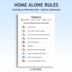 Kids Safety Rules For Staying Home | House Rules For Kids | Alone Rules | House Rules | Family Rules | Short Kids Responsibility Rules