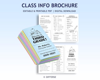 Class Information Brochure | Parent Teacher Conference| Back to School Handout | Classroom Information Sheet | Back to School Brochure