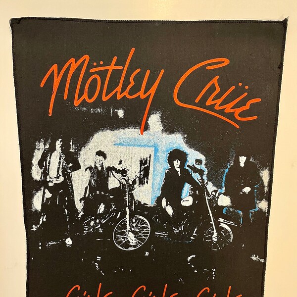 EXTREMELY RARE 1987 Motley Crue - Girls, Girls, Girls Vintage Back Patch Excellent Condition