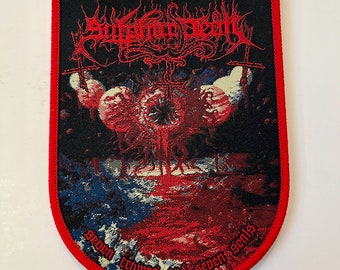 Sulphur Aeon - Seven Crowns and Seven Seals RED Border Woven Patch New SOLD OUT Direct