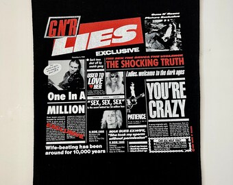 RARE 1988 GN'R LIES  Vintage Back Patch Unused Like New