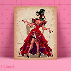 Lydia Deetz (Red Wedding) | Vintage Pin Up