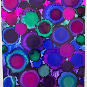 8 by 10 inch Original Alcohol Ink
