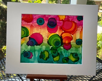 8 by 10 inch Original Alcohol Ink