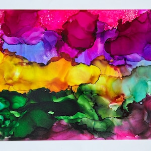 8 by 10 inch Original Alcohol Ink, &quot;The Land of Oz&quot;