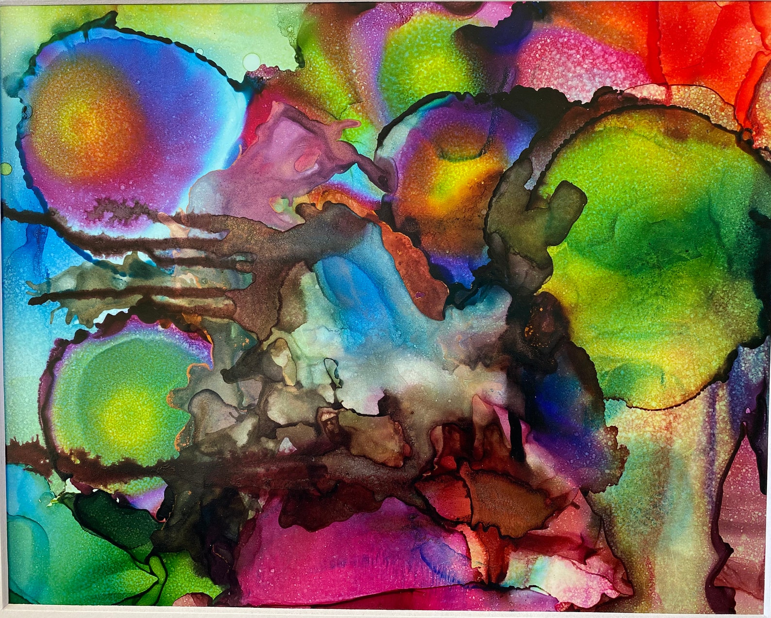 Pintura de tinta de alcohol original de 8 por 10 pulgadas en Etsy Pintura de tinta de alcohol original de 8 por 10 pulgadas en Etsy