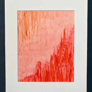 8 by 10 inch Original Alcohol Ink, &quot;The Edge of Something”