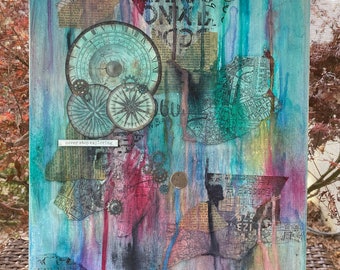 Mixed Media Canvas Etsy