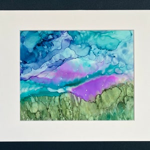 8 by 10 inch Original Alcohol Ink painting