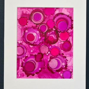8 by 10 inch Original Alcohol Ink, &quot;The Afterglow”