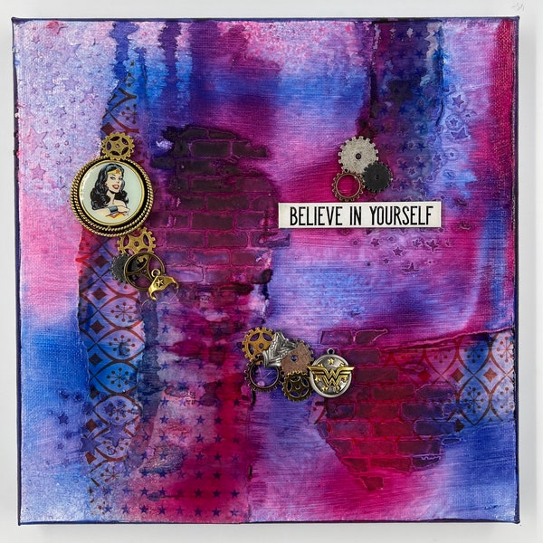 Mixed Media Canvas Etsy