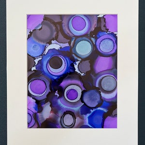 8 by 10 inch Original Alcohol Ink “Something Peculiar”