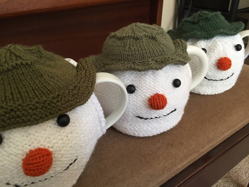 Snowman Tea Cosy Knitting Pattern Etsy