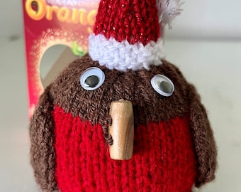 Robin Chocolate Orange Cover - knitting pattern