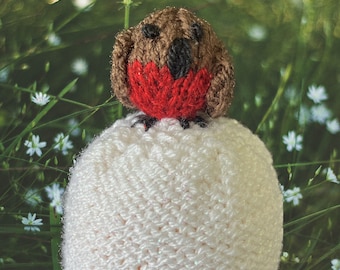 Robin on Snowball Chocolate Orange Cover knitting pattern