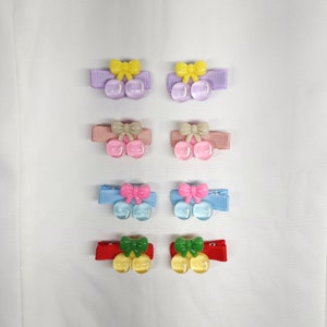 A set of Four Pairs Cherry Children toddler Cute LIttle Girl Child Hair Clip Hair Decoration