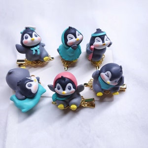 Polymer clay Penguin Children toddler Cute LIttle Girl Child Hair Clip Hair Decoration for Children