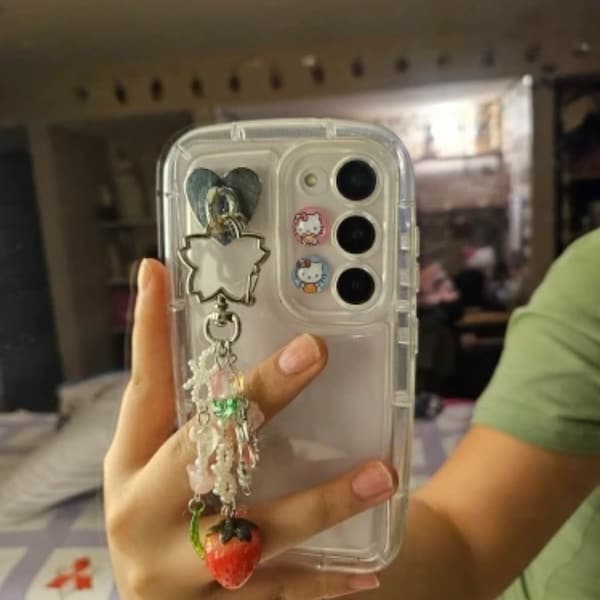 Heart Shaped Phone Charm Holder