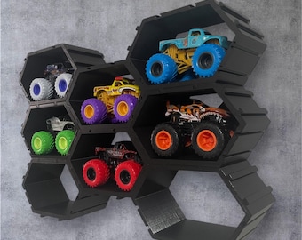 Modular Wall Mount Display Storage for Hot Wheels Monster Truck and Monster Jam Truck 1:64 Scale