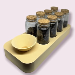 8本のチューブ / 18gのシングルドーズコーヒー豆セラー / 豆の保管庫 / 漏斗付き豆保管庫