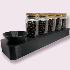 18g Single Dose Coffee Bean Cellar / Bean Storage / Bean Vault with Funnel ( 5 glass Tubes)