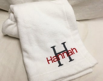 Monogrammed 100% Cotton Terry Velour Towel Wrap, Personalized Spa Wrap, Monogrammed Spa Wrap, Dorm Spa Wrap, Personalized Graduation Gift