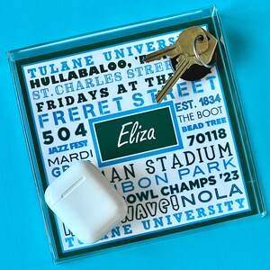 Collegiate Catchall Acrylic Tray - Monogrammed College Tray - Personalized Tray - Dorm Decor bild 2