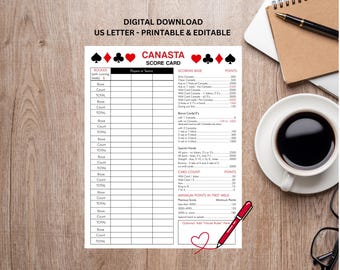 Hoja de puntuación de canasta: imprima en casa y juegue