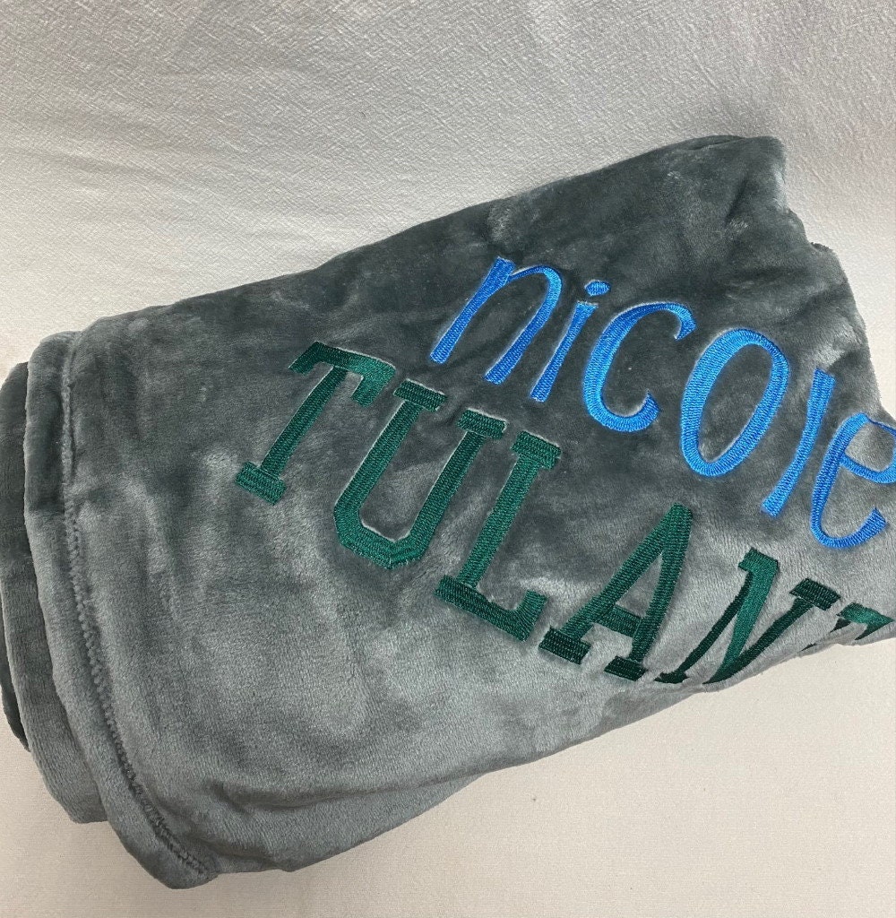 Collegiate Fleece Blanket Custom Made For Any School Etsy