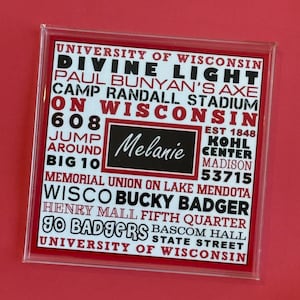Collegiate Catchall Acrylic Tray - Monogrammed College Tray - Personalized Tray - Dorm Decor bild 1