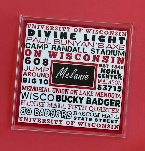 Collegiate Catchall Acrylic Tray - Monogrammed College Tray - Personalized Tray - Dorm Decor