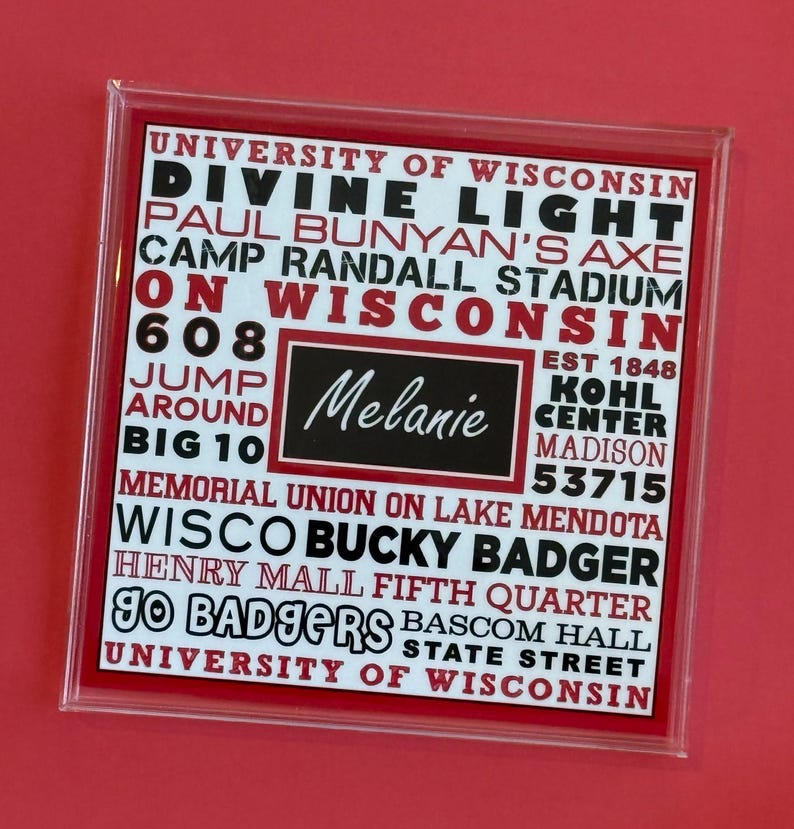 Collegiate Catchall Acrylic Tray - Monogrammed College Tray - Personalized Tray - Dorm Decor bild 1