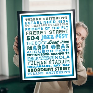 Tulane Wall Art for Dorm Room- Download and Print