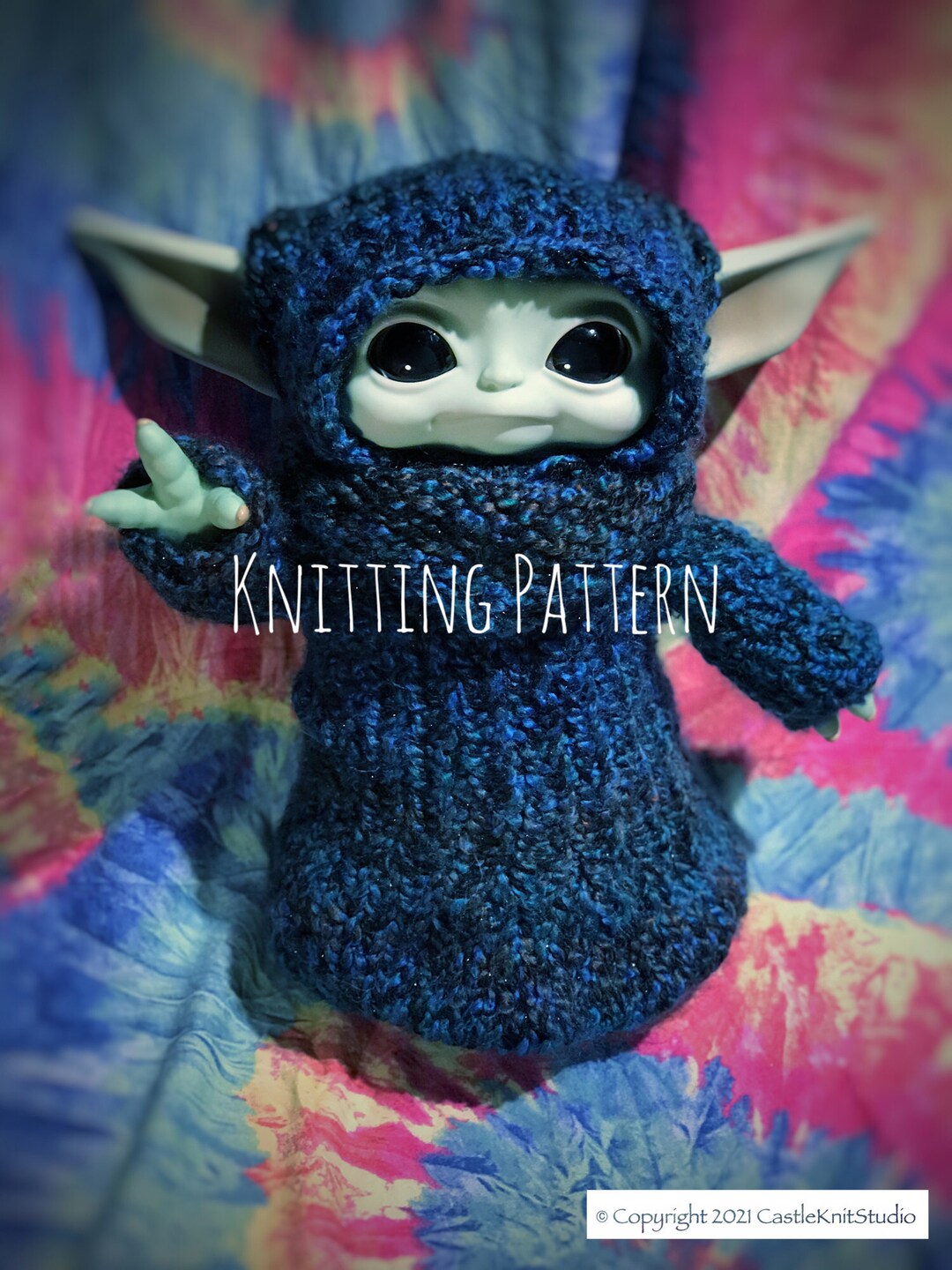 Knitting Pattern Baby Yoda Hooded Robe Pouch Fits the 11 Etsy