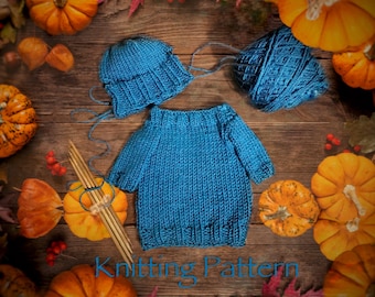 For Grogu Knitting Pattern - Short and Sweet Sweater and Beanie for Grogu / Baby Yoda