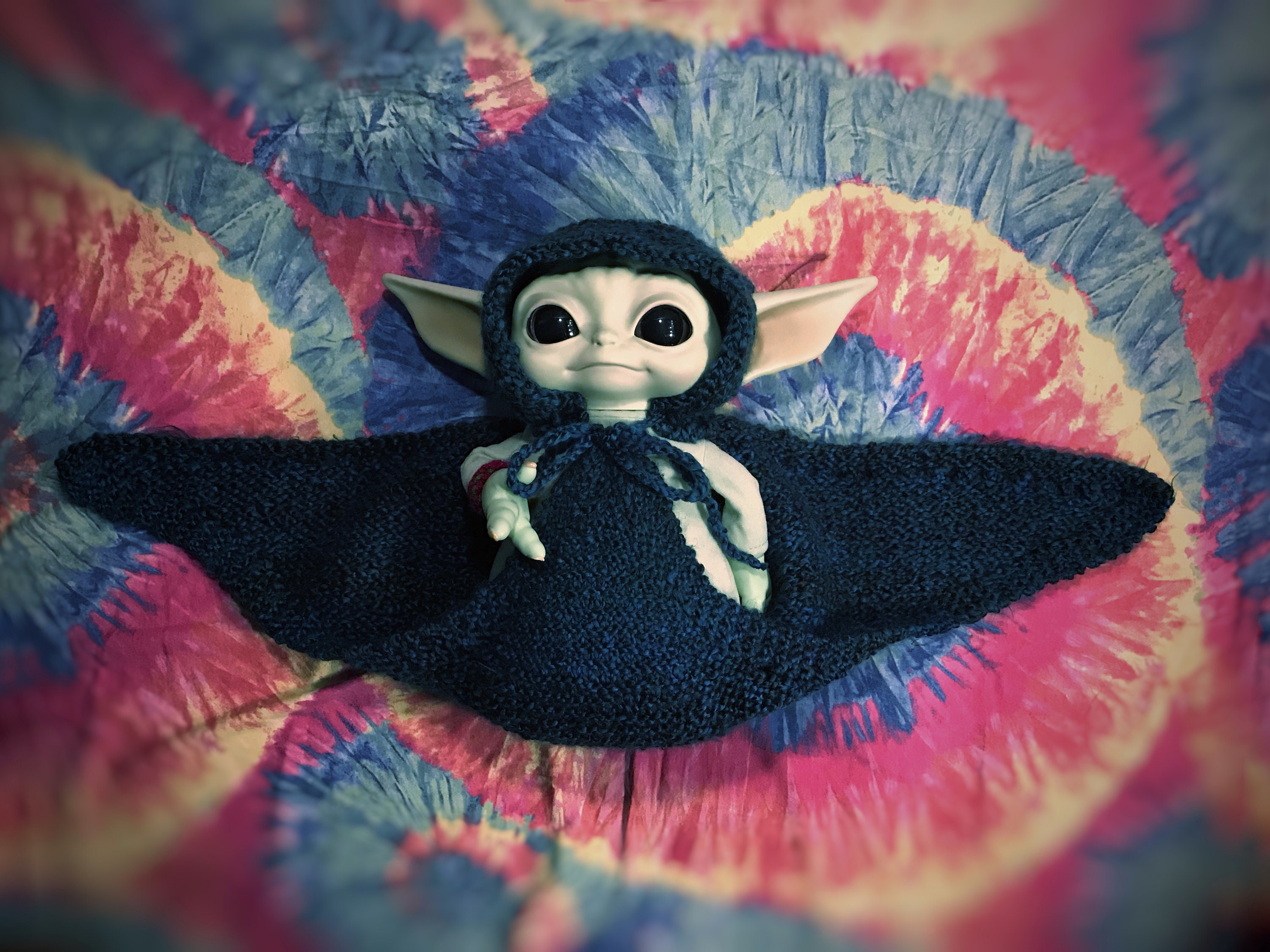 Art & Collectibles Fiber Arts Baby Yoda Hooded Swaddle PDF Knitting