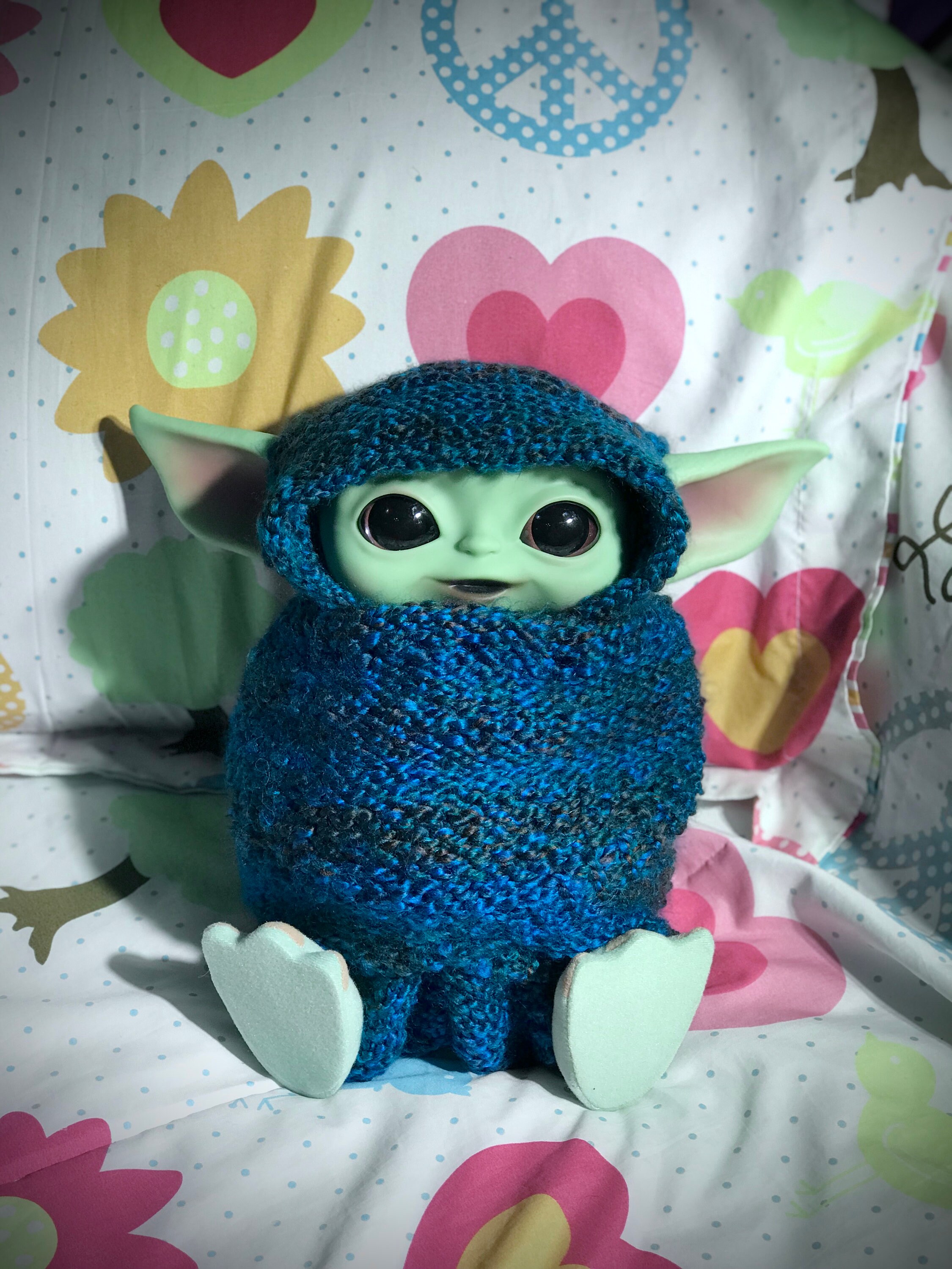 Art & Collectibles Fiber Arts Baby Yoda Hooded Swaddle PDF Knitting