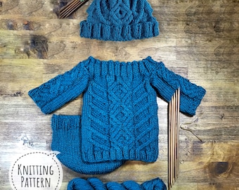 For Grogu Knitting Pattern - The Power Within - Baby Yoda Cabled Sweater - Inspired by The Mandalorian - Fits the 11 inch Baby Yoda plush