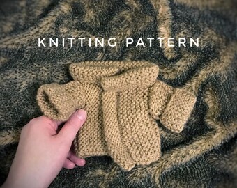 For Grogu Knitting Pattern - Original Robe for Smaller Grogu / Baby Yoda - Inspired by The Mandalorian - Beginner Friendly
