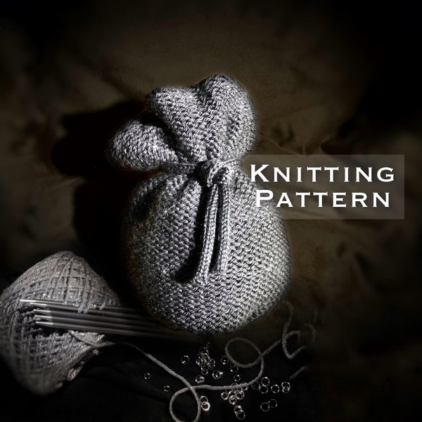 Knitting Pattern - Chainmail Bag with Drawstring - Functional or Plushie