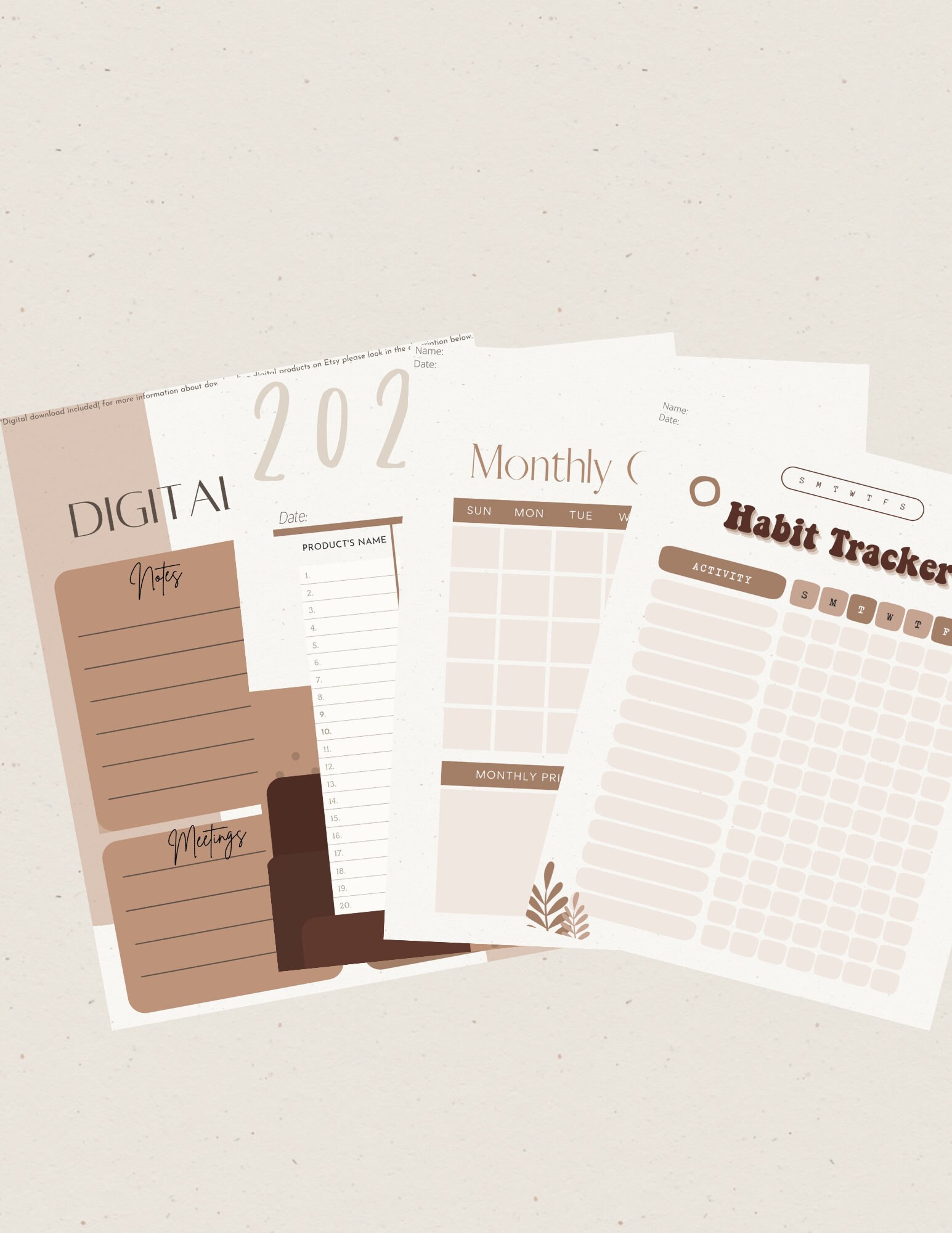 Digital Planner Canva Template Daily Planner Monthly Etsy Australia