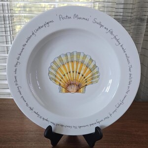 Richard Bramble Scallop Serving Bowl, Large Vintage Butlers Jersey Pottery Deep Bowl 12"