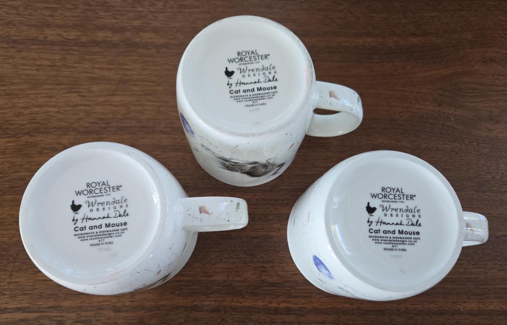 RW Royal Worcester WN4093-XW Lot de 4 assiettes à thé en porcelaine