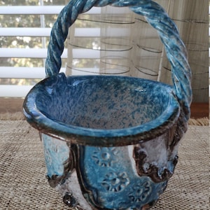 Blue Pottery Basket -  Canada