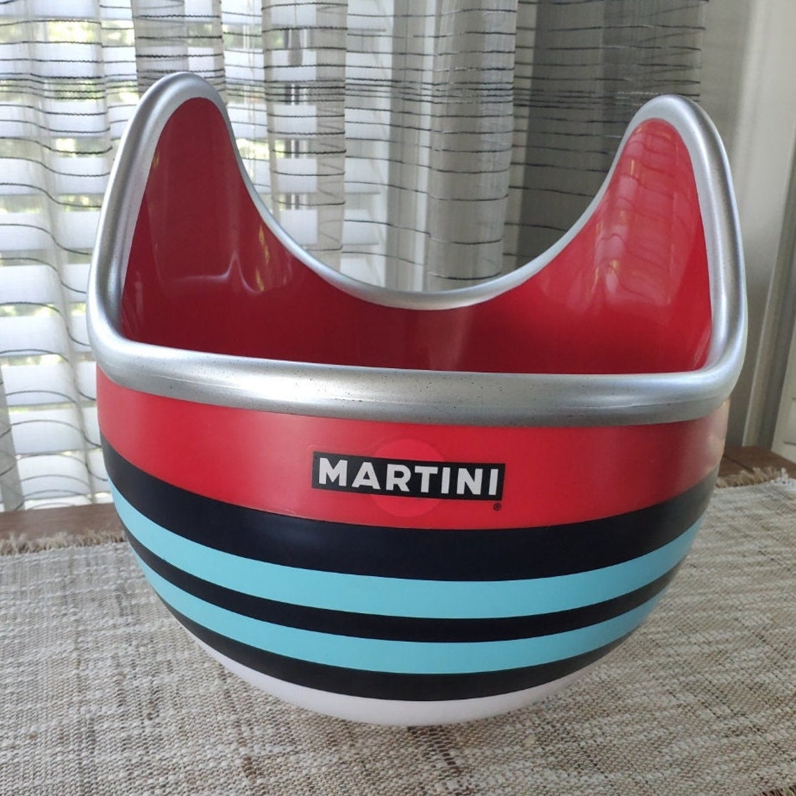 Martini Race Car Helmet Vintage PVC Ice Bucket 12.5 Etsy