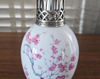 Lampe Berger Paris Limoges Porcelaine Le Trefle Cherry Blossoms