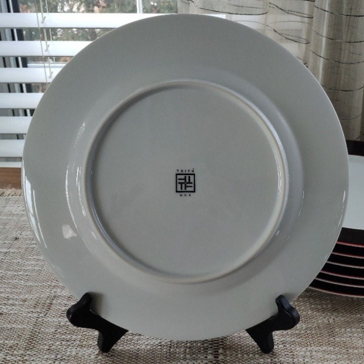 Taitu Due プレート 2枚セット イタリア製 黒磁器 ヴィンテージ