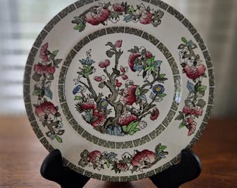 Johnson Brothers England Indian Tree lunchtallrik 20 cm Vintage benporslin förrättsfat, signerad